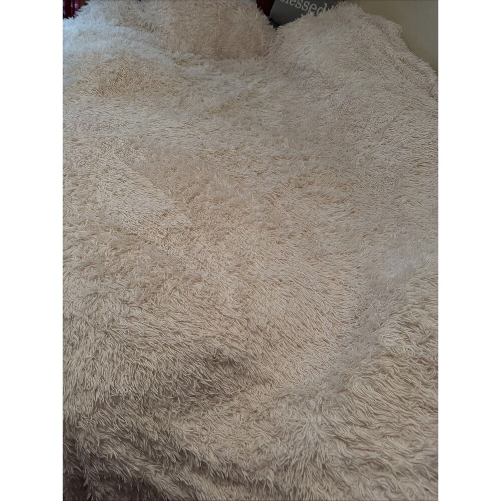 Bare Home Shaggy Duvet Cover Plush Super Soft King Set w/2 King Pillowcases. EUC